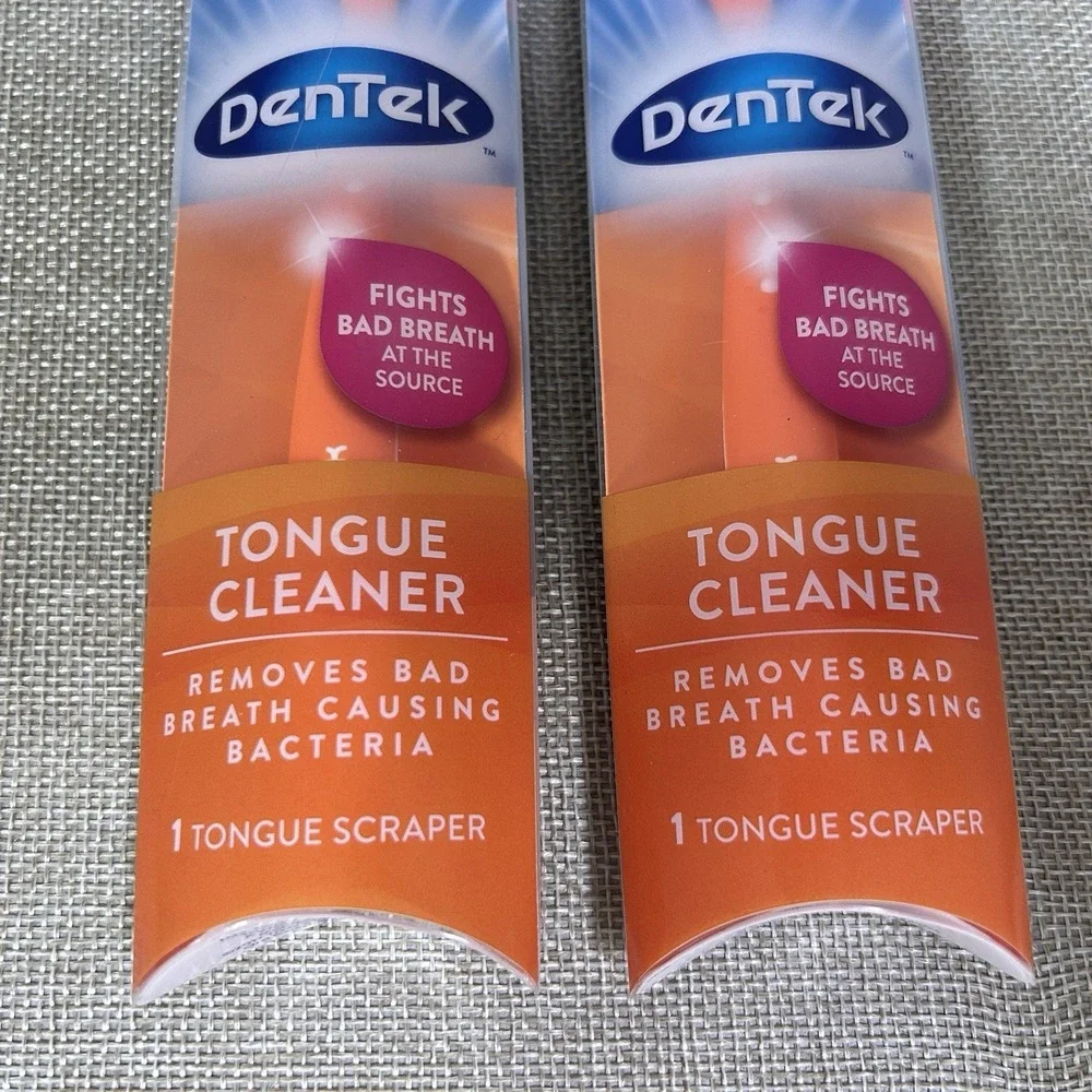 DenTek Fresh Breath Tongue Cleaner Scraper 1 Count. (Pack of 2) Fresh Mint